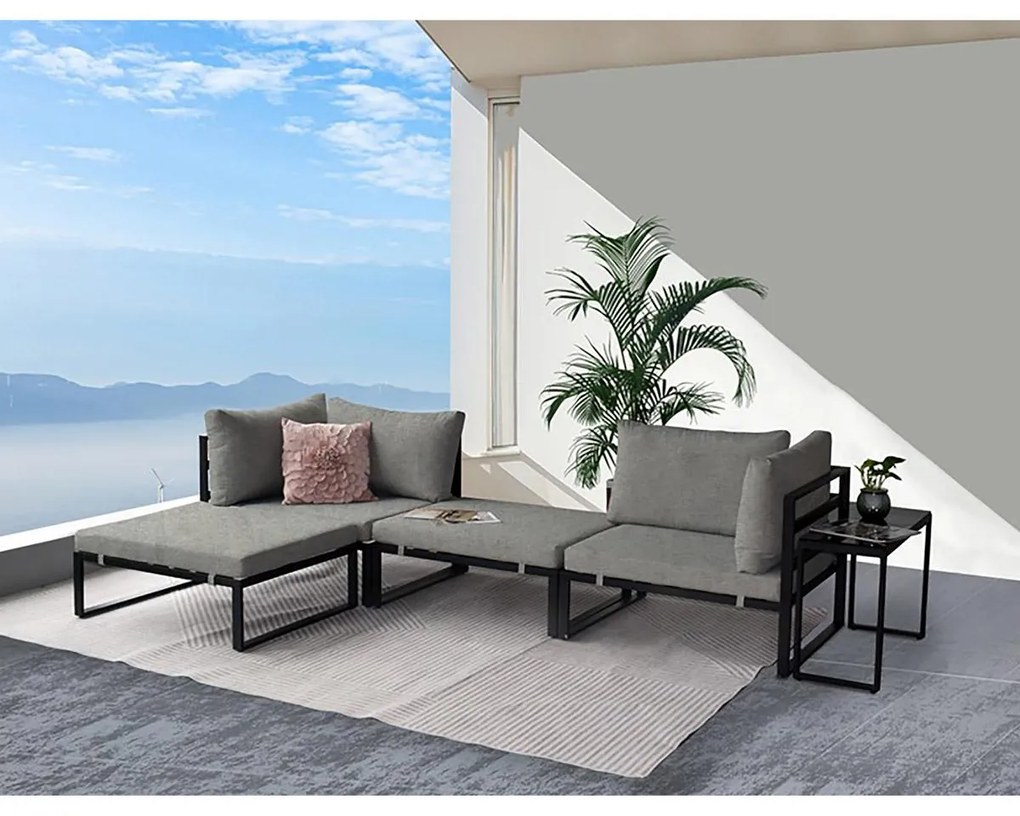 Set mobilier de grădină Adicionales (antracit + gri deschis) (pentru 4 persoane). 1121228