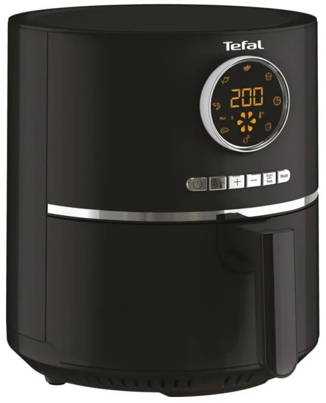 Friteuza cu aer cald Tefal Easy Fry Ultra EY1118, 1200W, 4.2 L, 8 programe, Timer, 6 trepte, Pana la 200°C, Negru