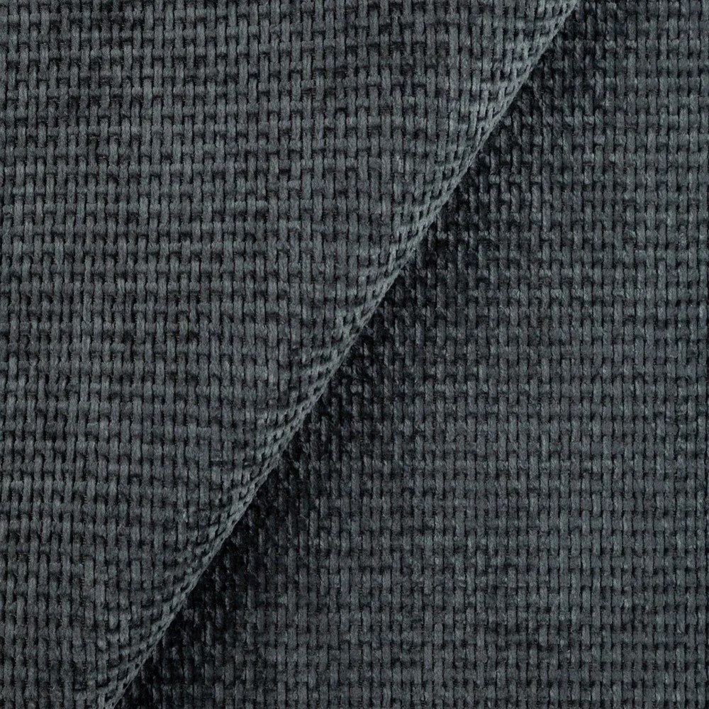 Fotoliu gri închis cu tapițerie din chenille Freya – Ropez