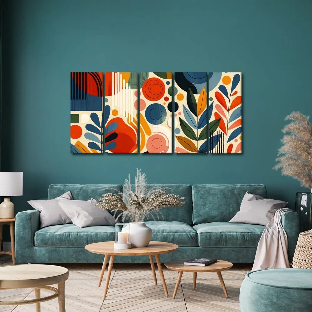 Tablou 5-piese forme abstracte moderne