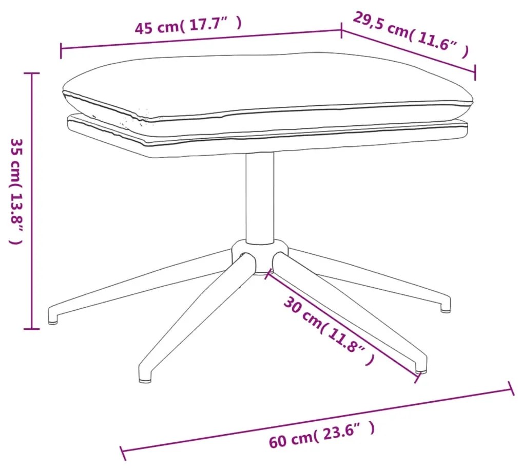 Taburet, gri inchis, 60x60x39 cm, material cu microfibra Morke gra