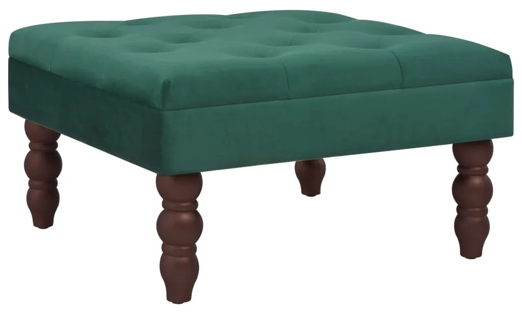 3070666 vidaXL Taburet, verde închis, 60x60x36 cm, catifea
