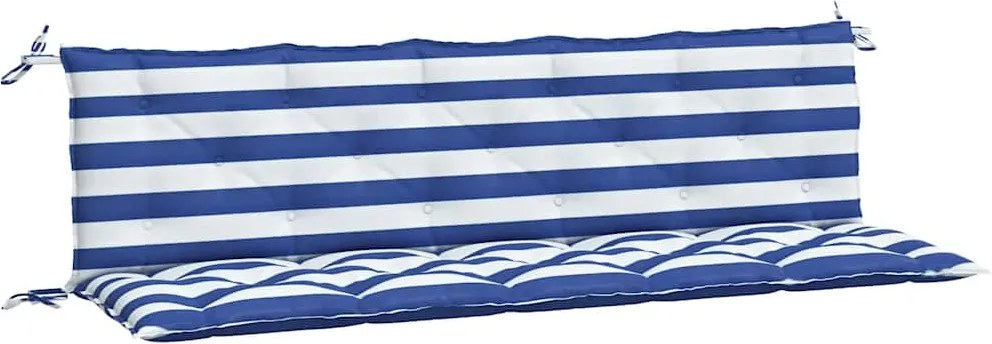 vidaXL Perne de bancă, 2 buc., dungi albastre și albe, textil oxford