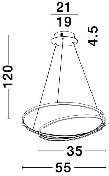 Lustra LED dimabila design elegant GRANIA auriu