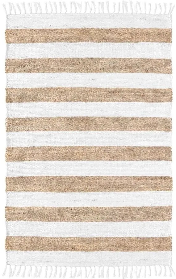 Covor alb-natural 50x80 cm Sagane – douceur d'intérieur