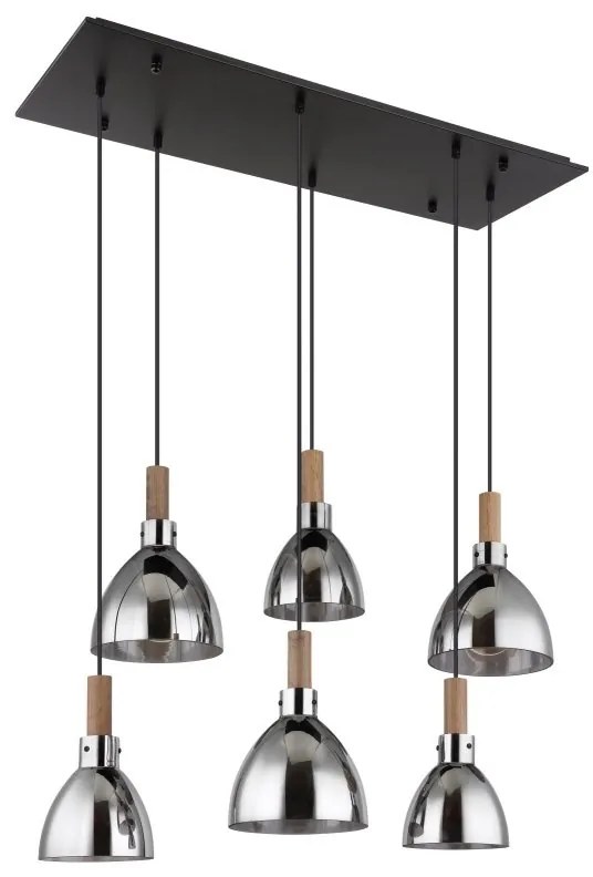 Lustra suspendata 6L design modern MATTEA negru