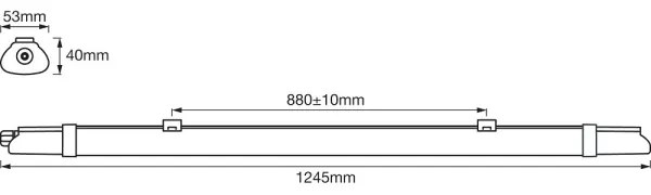 Corp de iluminat LED fluorescent industrial DAMP LED/18W/230V IP65 Ledvance