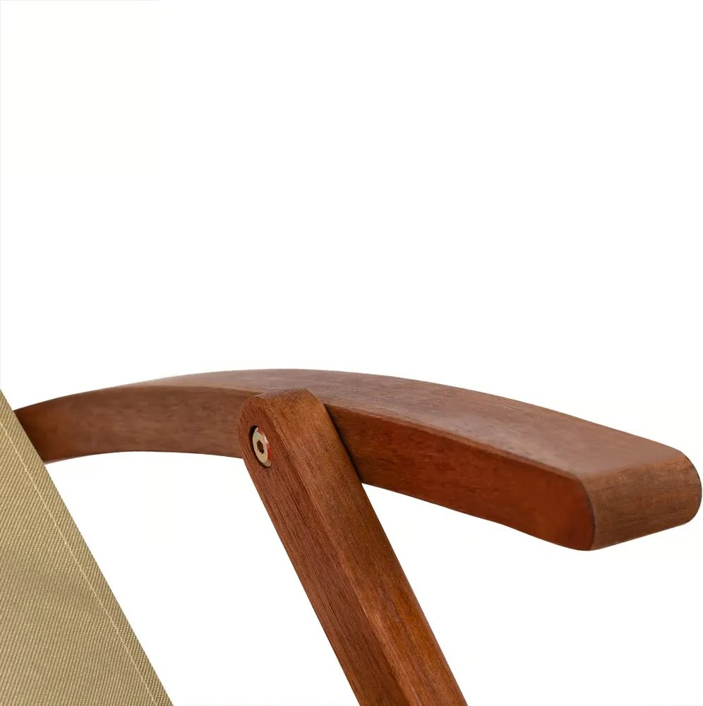 Șezlong de grădină SIENA, 94x60x94cm, bej Jurhan