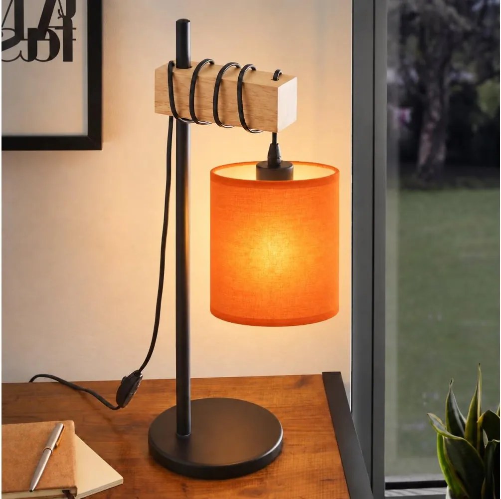 BRILAGI - Lampă de masă NUBILA 1xE27/40W/230V maro/negru/portocaliu