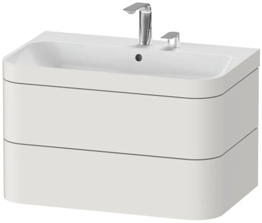 Duravit Happy D.2 lavoar cu dulap 77.5 cm alb HP4637E3939