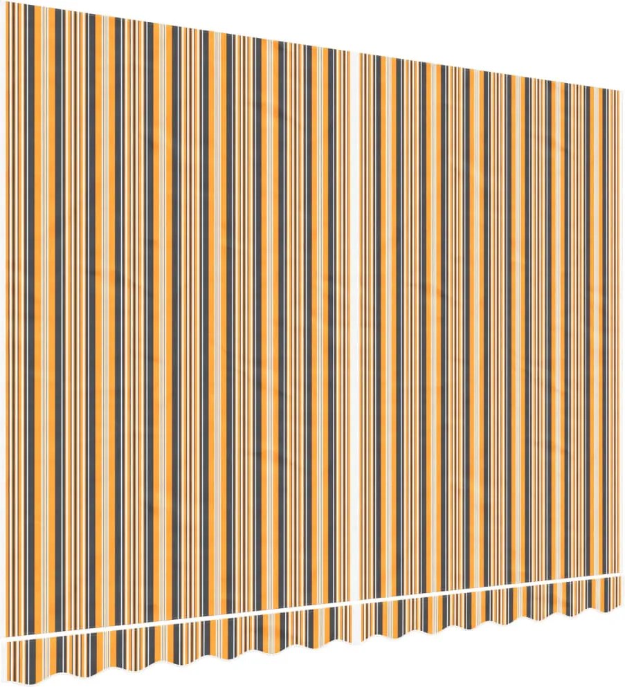 vidaXL Pânză de rezervă copertină, dungi multicolore, 3,5x2,5 m