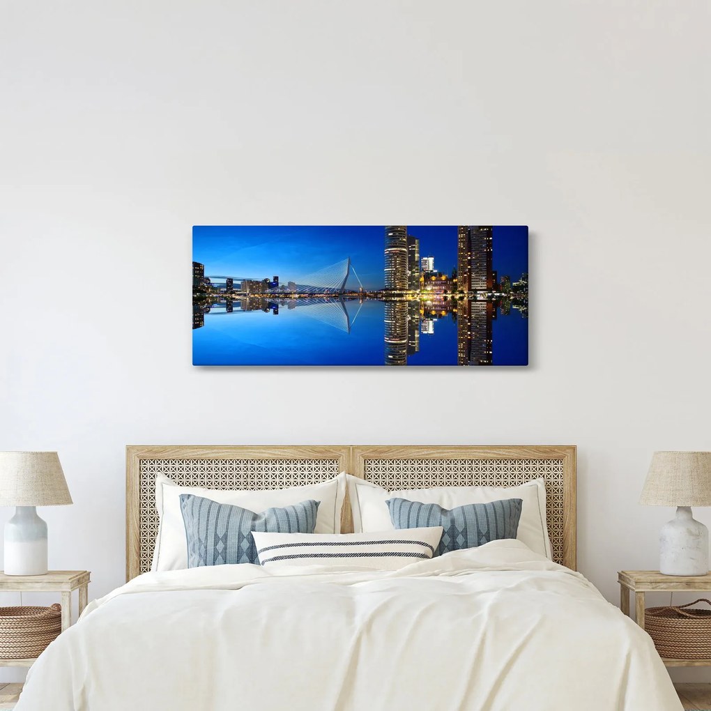 Tablou - Rotterdam nocturn (120x50 cm)