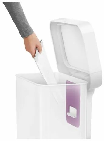 Simplehuman Coș de gunoi cu pedală 55 l, alb, 55 l