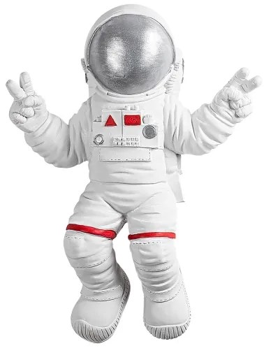 Decorațiune de perete 47x35 cm argintiu astronaut
