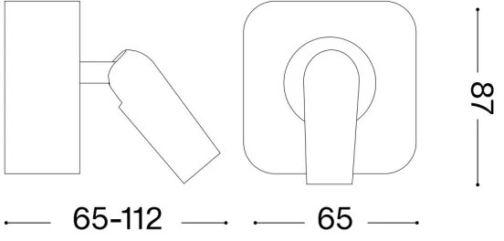 Spot LED de perete Ideal Lux BEAN LED/3W/230V CRI 90 auriu