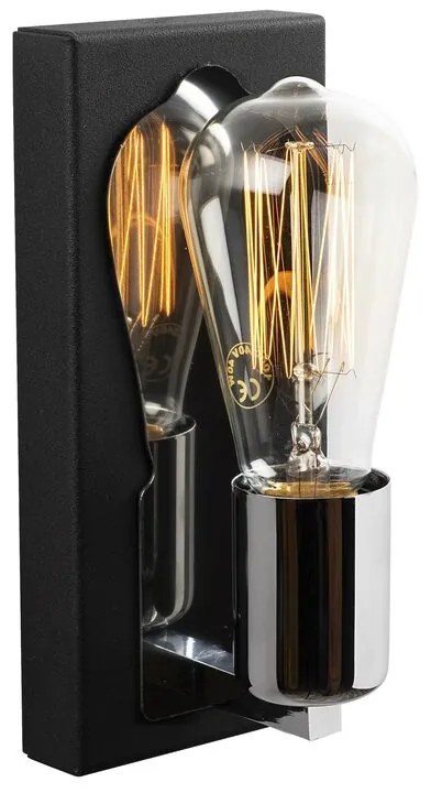 Aplică Leni din metal , negru, 21 x 10 cm