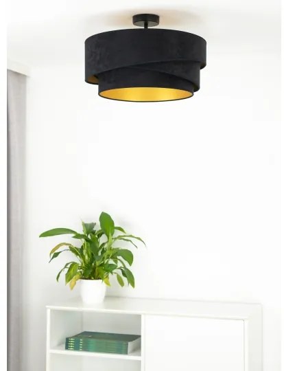 Lustră aplicată Duolla KOBO 1xE27/15W/230V d. 45 cm negru