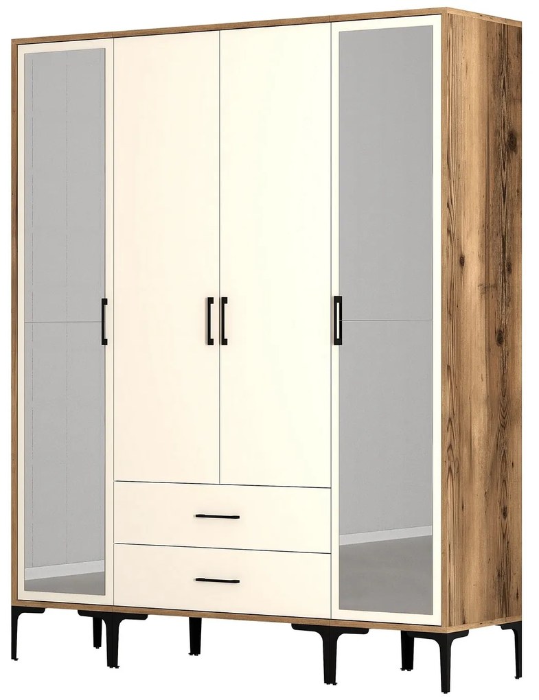 Dulap de haine Kiara RTR (Nuc + Crem). 1088538