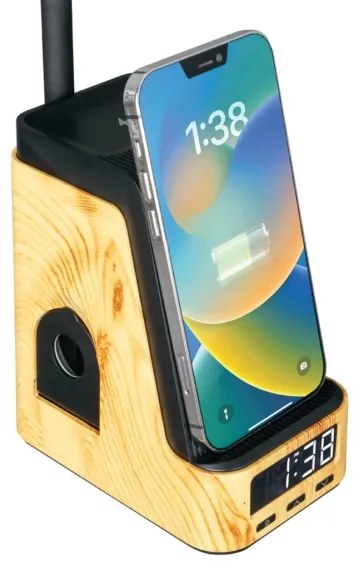 Immax 09000L - Lampă de birou LED+CCT, dimmabilă, cu încărcare wireless QI, IDEAL LED/8W/230V, bej