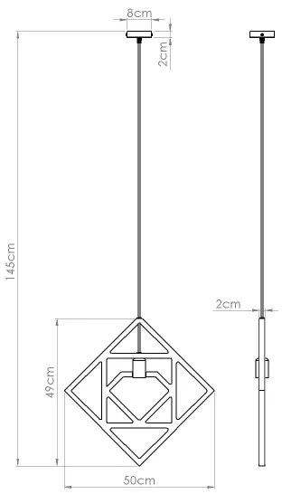 Lustră pe cablu Sollux SL.1757 CARO 1xE27/15W/230V fag