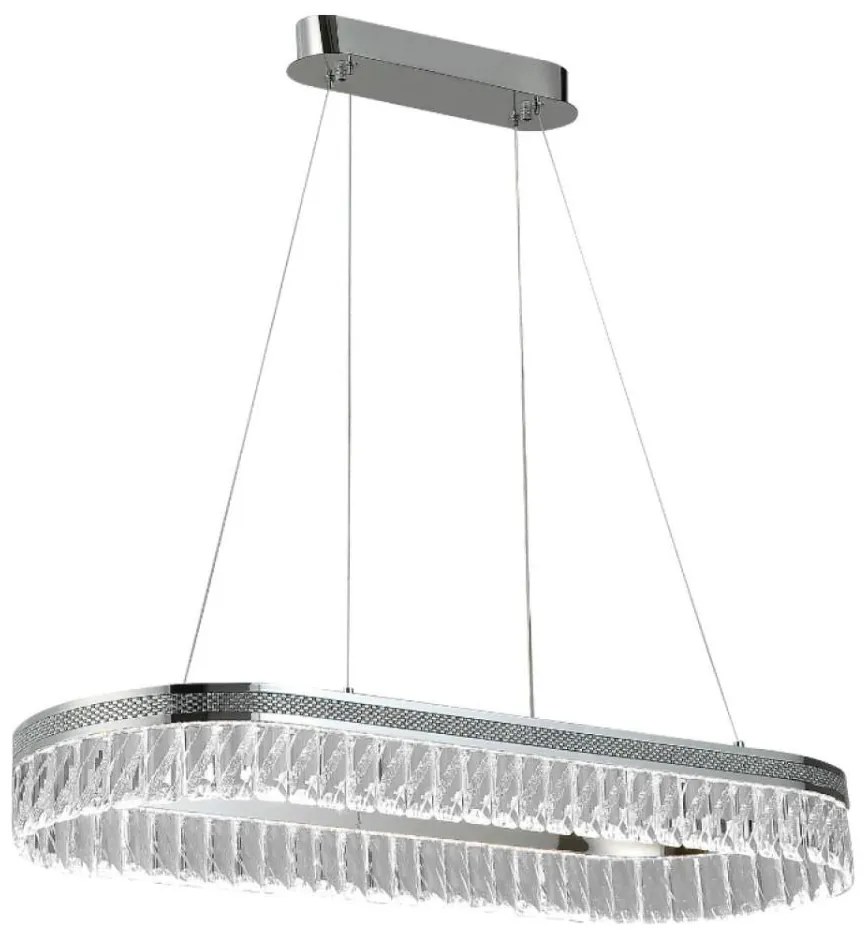 Candelabru cu cristale LED reglabil, suspendat pe cablu THALIA LED/50W/230V 3000-6000K + telecomandă
