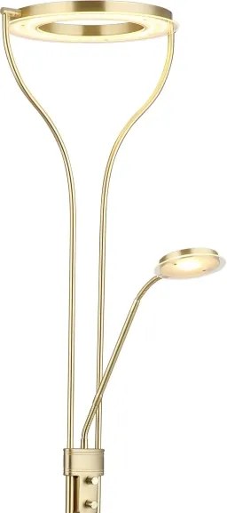 Globo 59038MD - Lampă de podea LED dimabilă EBRO 20W/230V + 4W 3000K alamă