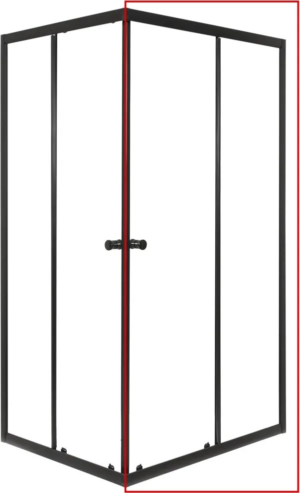 Olga SQ Element 80 ușă de duș negru