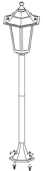 EGLO 22144 - Lampa exterior LATERNA 4 1xE27/60W/230V