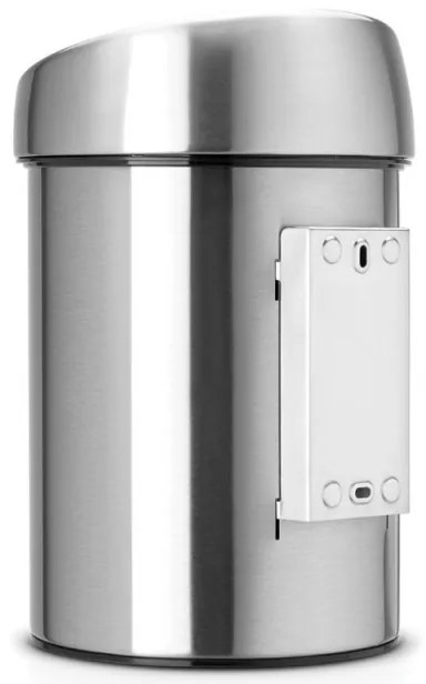 Cos de gunoi Brabantia Touch Bin 647217, 3 L, Deschidere lina si silentioasa, Montare pe perete, Rezistent la amprente, Inox