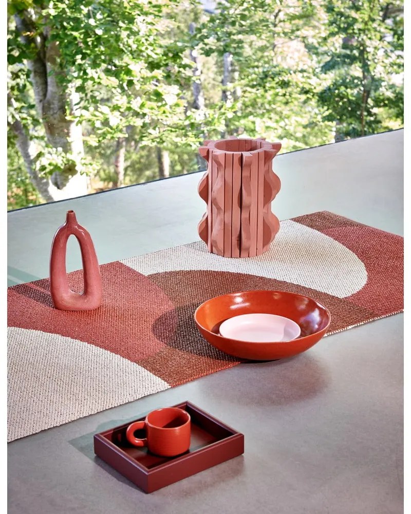 Covor pentru exterior și interior cărămiziu 70x90 cm Hill Brick Rust – Pappelina