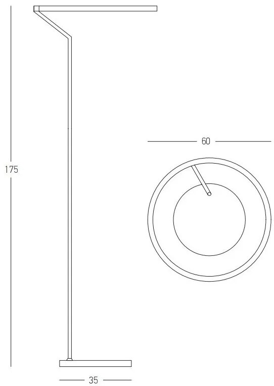Lampadar XL / Lampa LED de podea design modern minimalist Kalla