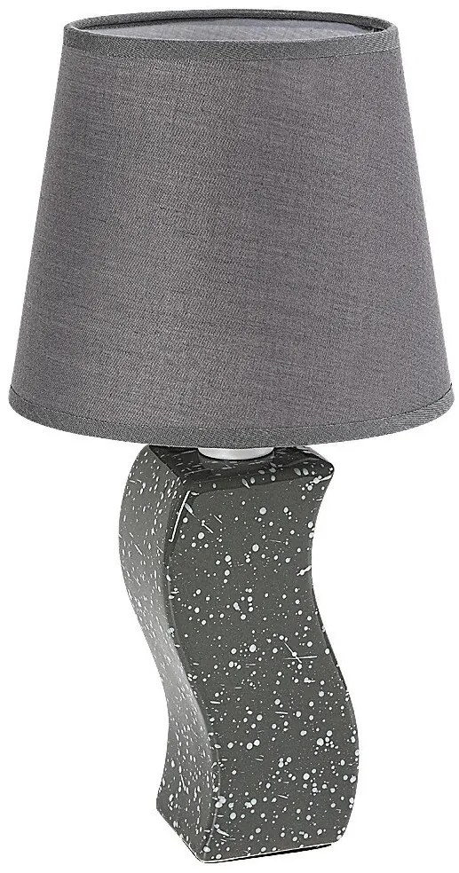Lampa de masa ceramica gri abajur gri Dayami