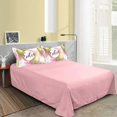 Lenjerie de pat 2 persoane, bumbac finet, 6 piese, 2 fete, Paste, SPAP3