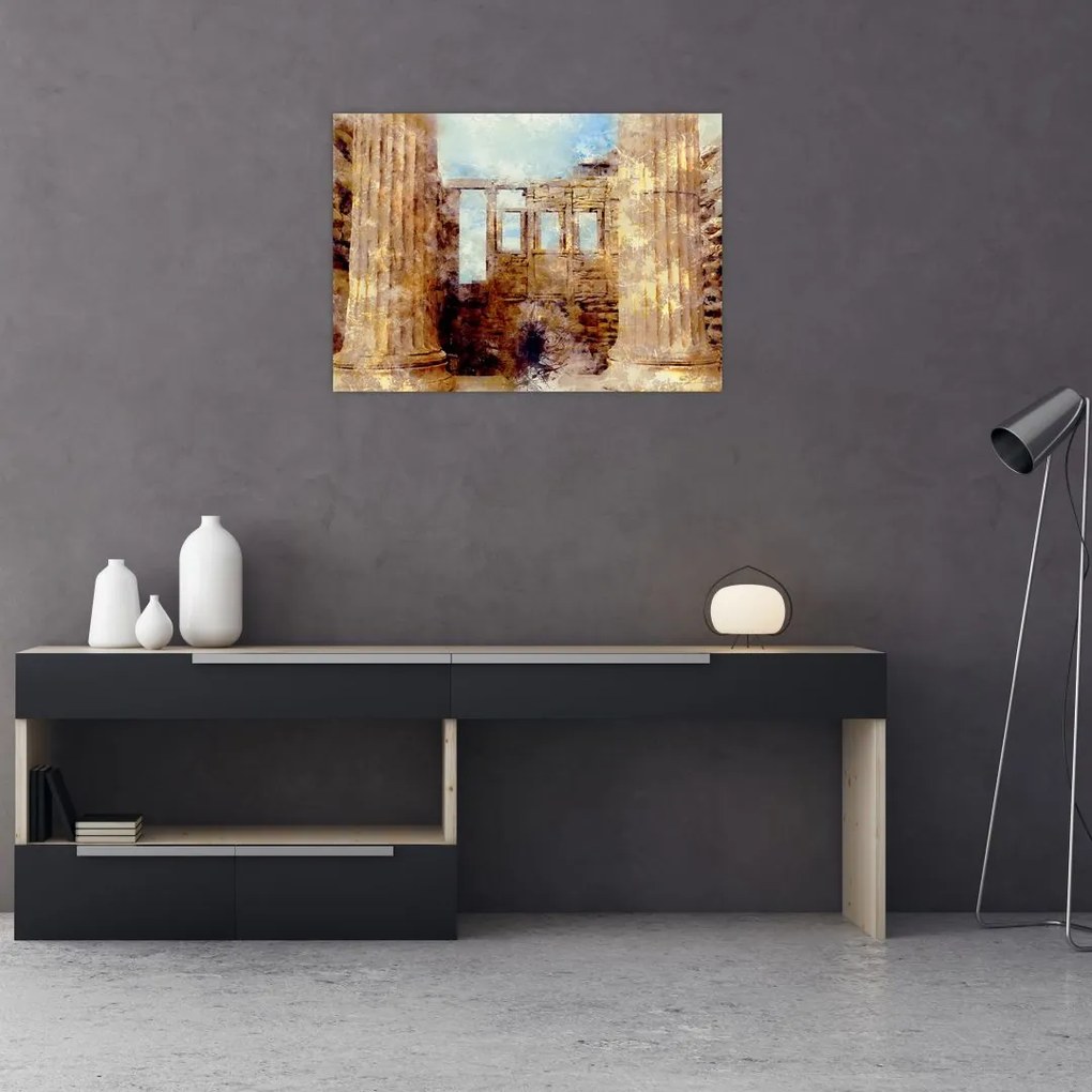 Tablou pe sticlă - Erechtheion, Atena, Grecia (70x50 cm)