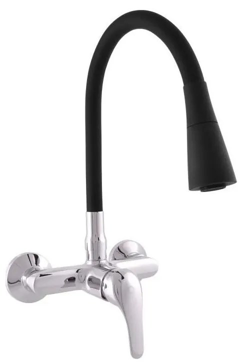 RAV Slezák SA002.5/13 - Baterie pentru chiuvetă SAZAVA, 32,3 cm, negru/crom lucios