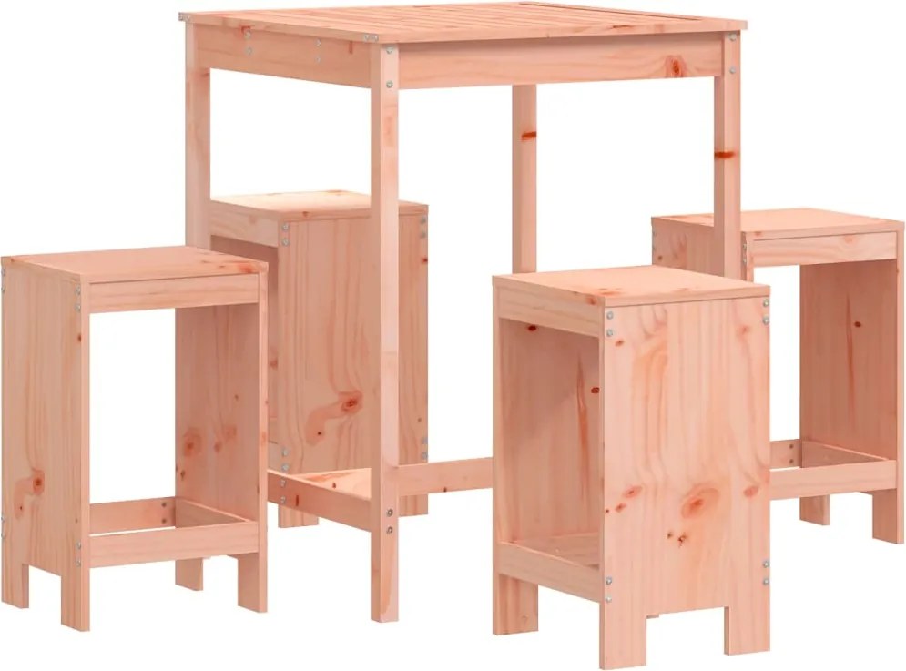 vidaXL Set bar de grădină, 5 piese, lemn masiv douglas