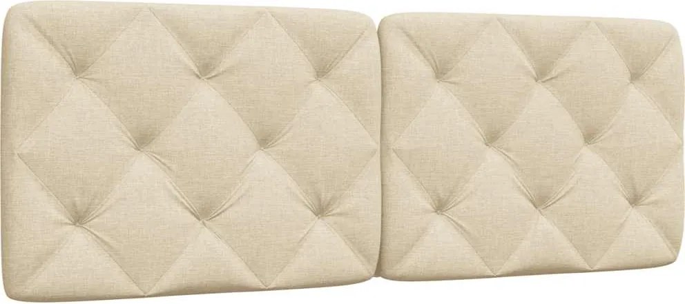 vidaXL Pernă pentru tăblie de pat, crem, 120 cm, material textil