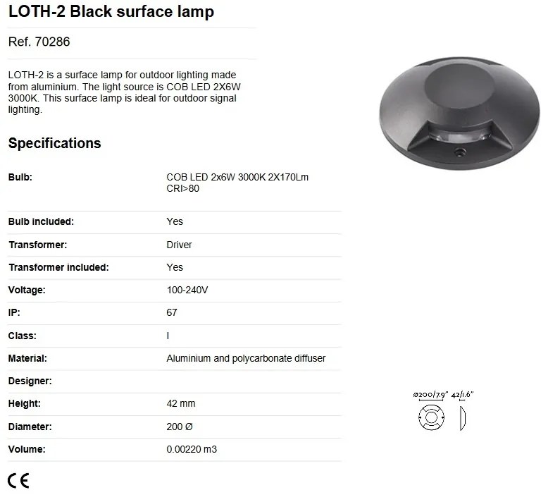 Spot LED / Corp semnalizare de iluminat exterior IP67 LOTH-2