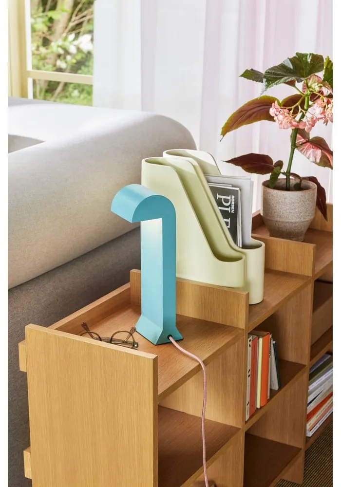 Bibliotecă în culoare naturală cu aspect de lemn de stejar 120x70x32 cm Momentum – Hübsch