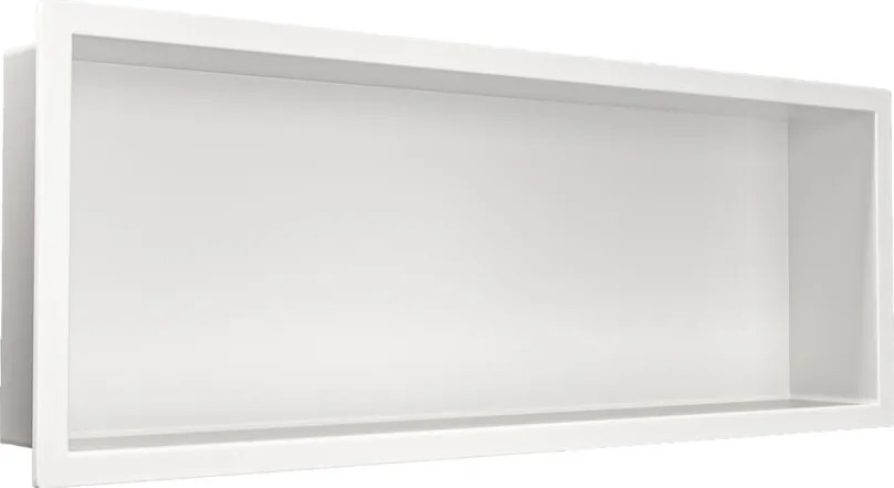 Raft incastrat dreptunghiular Balneo Wall-Box One cu rama 60x20x10 cm alb mat