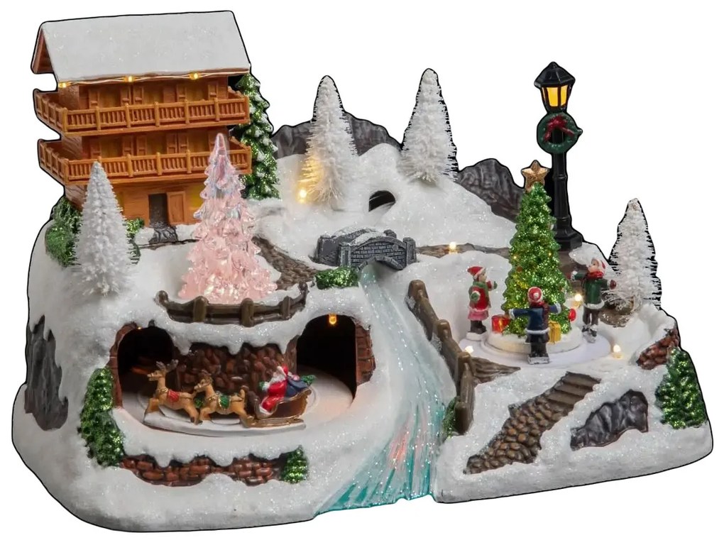 Căsuță cu iluminare LED Nașterea Domnului