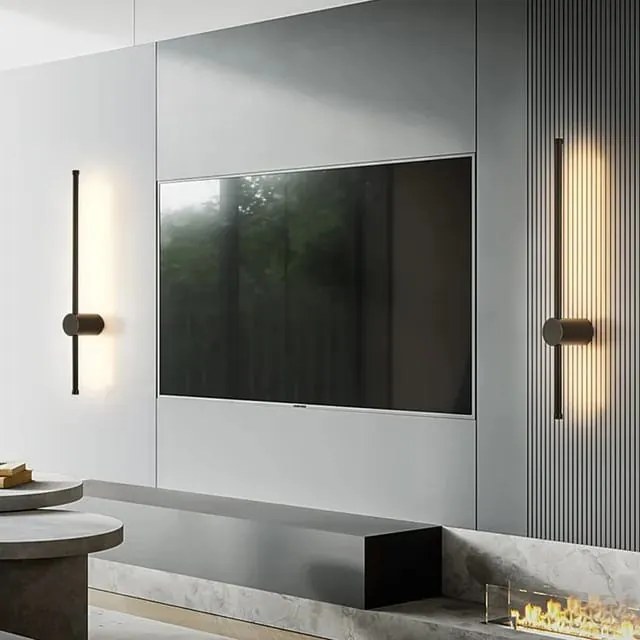 Aplica LED 100cm, Negru, 36W