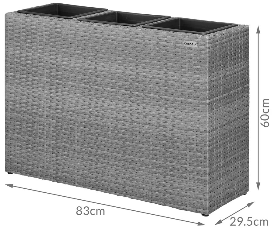 Deuba Ghiveci de flori 83x30,5x60cm - gri