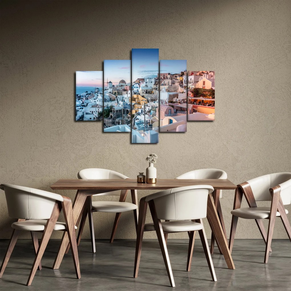 Tablou - Amurg în Santorini (150x105 cm)