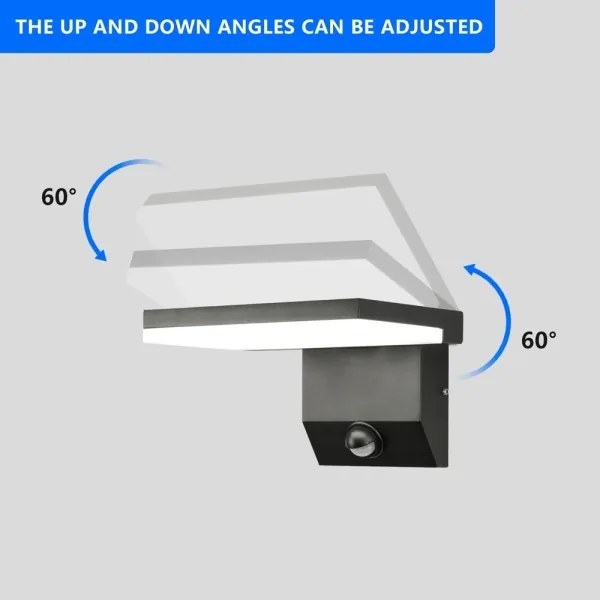 Immax 08513L - Aplică LED de exterior cu senzor MODERN, 18W, 230V, IP65