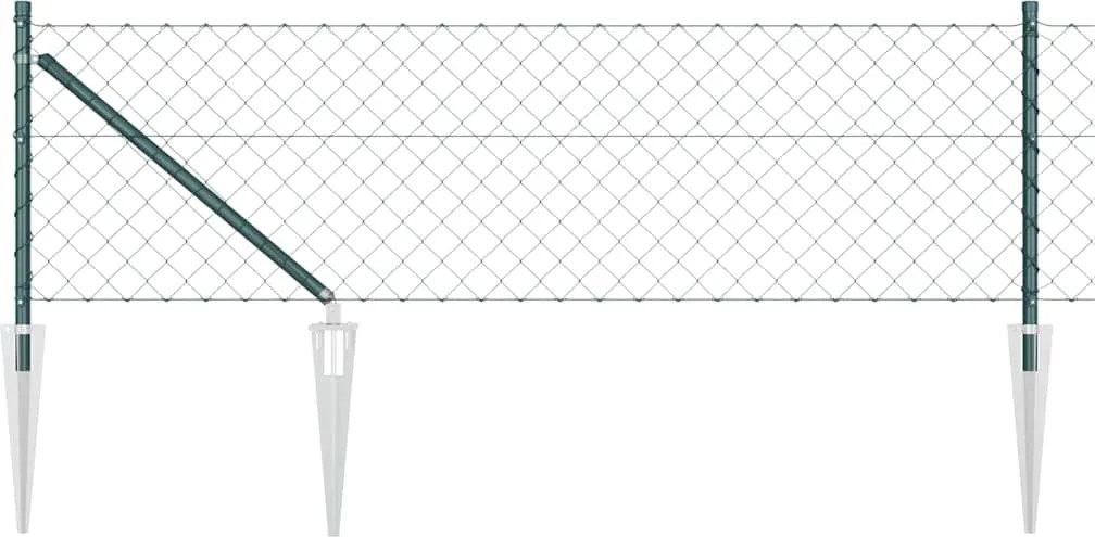 vidaXL Stâlp de gard. Verde 10 x 0,8 m (plasă de 60 x 60 mm)