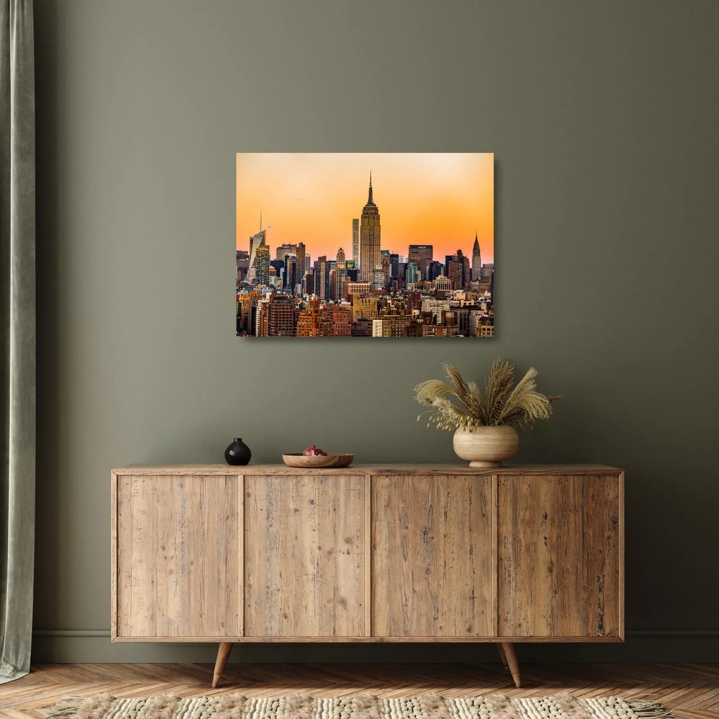 Tablou pe sticlă cu New York (70x50 cm)