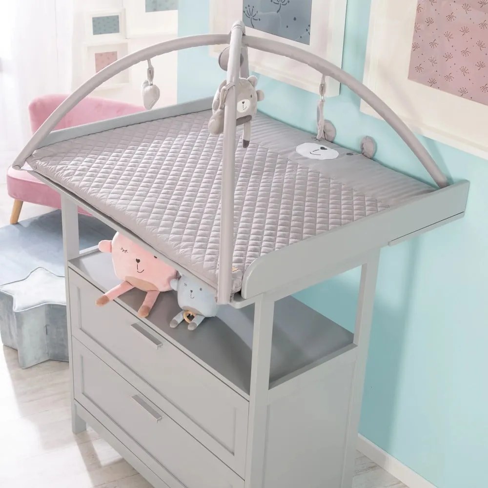 Covoraș de joacă pentru copii gri deschis Roba style – Roba