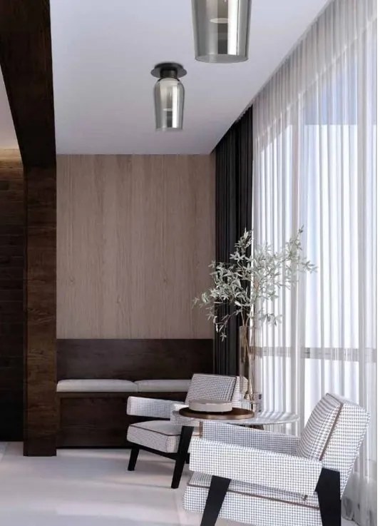 Plafoniera design modern Nora negru/ marmura neagra