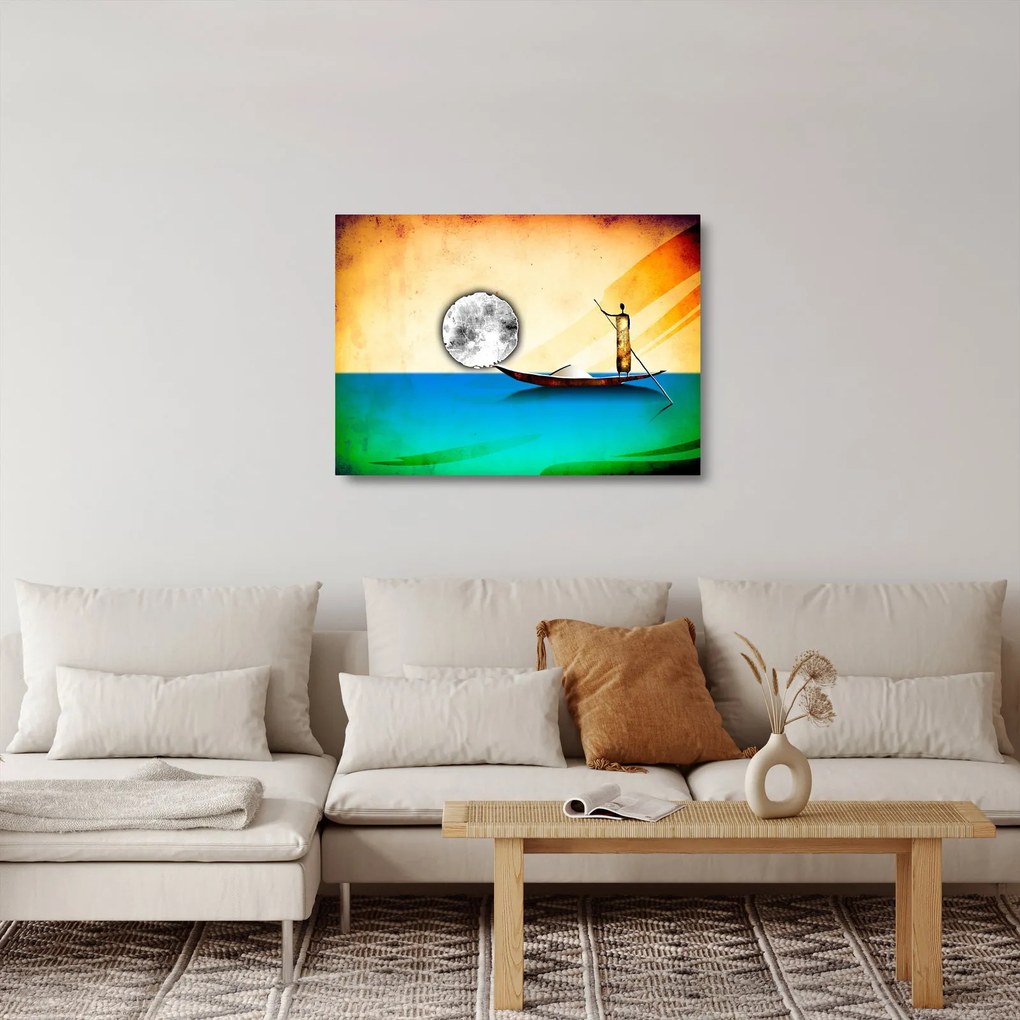 Tablou pe sticlă - Pictură străveche (70x50 cm)